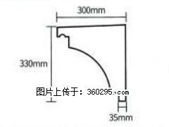 产品分解图型 - 檐口线，型号：SX311-YK-2，规格：300x330mm(2) - 岳阳三象EPS建材 yy.sx311.cc
